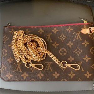 63 inch gold tone purse strap